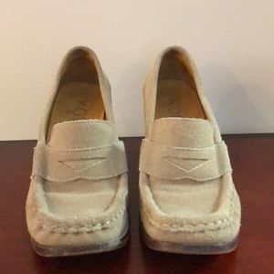 KORS by Michael KORS suede wedge loafers